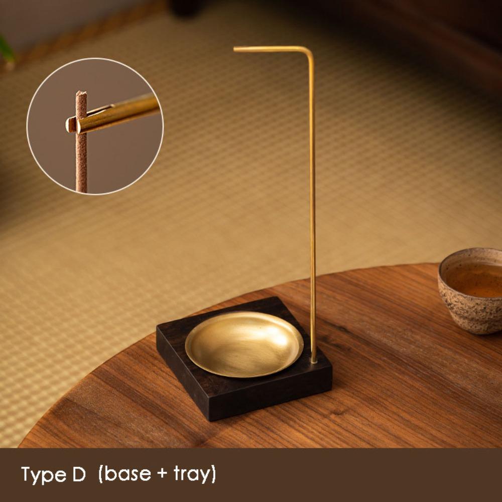Creative Wooden Incense Burner Round Ornament Incense Stick Holder Incense Tray Hang Incense Upside Down Yoga Decoration