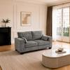 Modern Two-Seater Sofa for Living Room, 182 Cm, 53 Cm Deep Seat, Chenille Fabric, Upholstered Spring Cushions, Solid Wood Frame, Easy To Assemble.