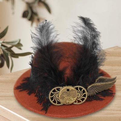 Steampunkové cylindry Gotický klobouk Funky Čepice Pokrývka hlavy Felt Fedoras pro ženský festival nočních klubů