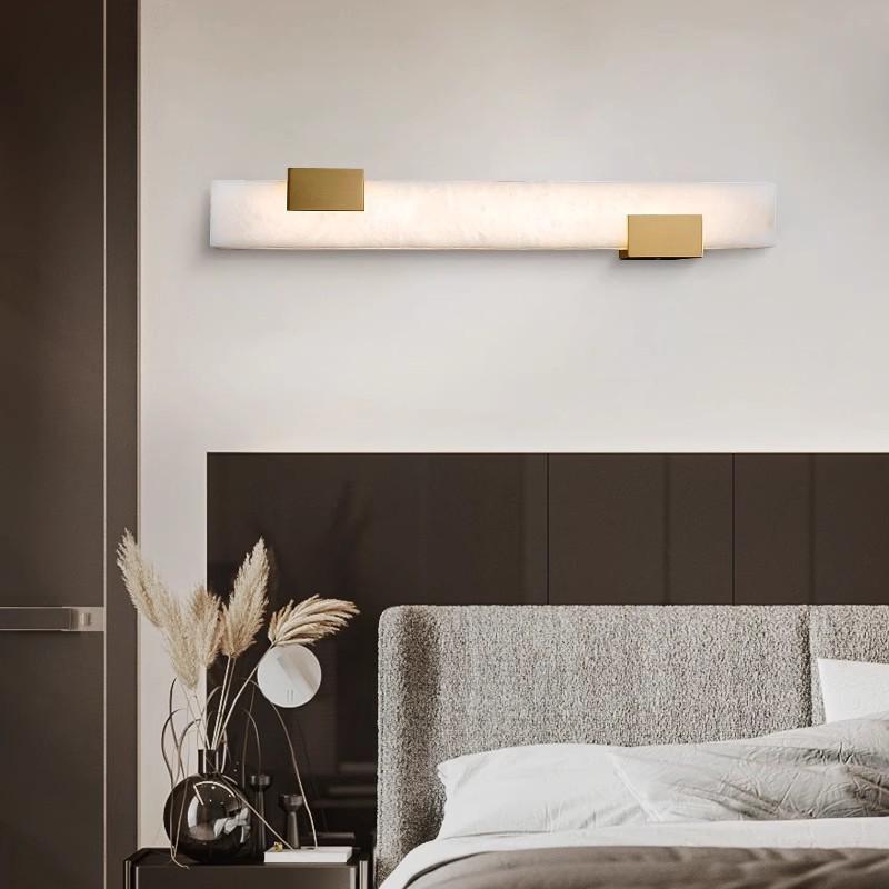 Modern Italian Marble Long Strip Wall Lamp for Living Room or Bedroom
