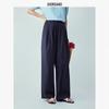 Women's 2026 Spring Cotton Pleated Elastic Waist Loose Casual Pants