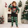 Christmas Print Family Matching Pajama Set, Round Neck Long Sleeve Top and Pants Loungewear