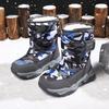 Kids Winter Warm Snow Boots Boys Girls - Camo Mid-Calf Waterproof Fleece-Lined Cotton Shoes