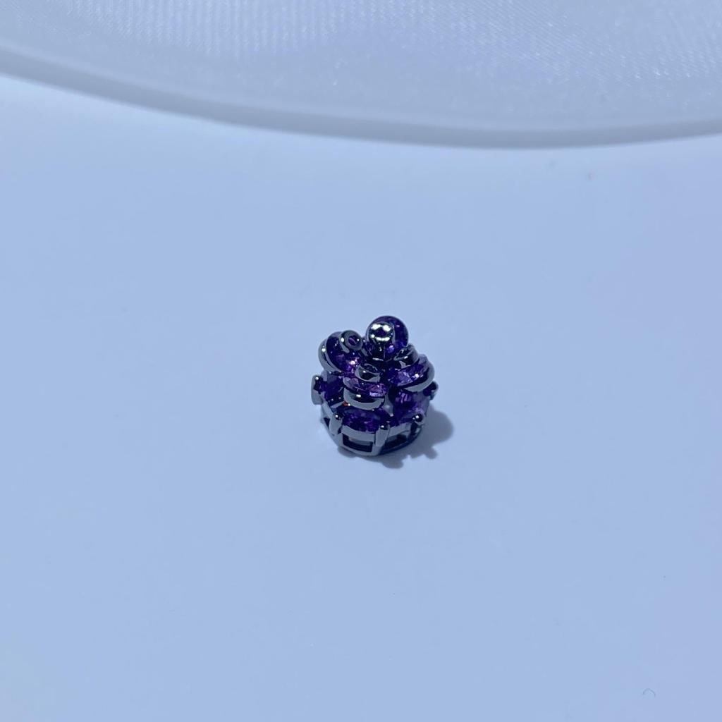 14K Gold-Plated Clover Zircon Spacer Bead Pendant for DIY Jewelry