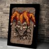Playing Cards Canvas Painting Fire Skull Card Poster Print Poker for Living Room Wall Art Home Decor
