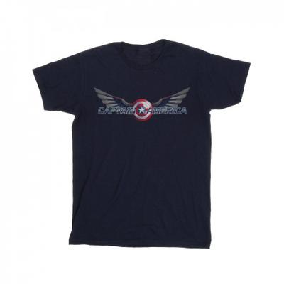 Womens/Ladies Falcon And The Winter Soldier Captain America Logo Cotton Boyfriend T-Shirt