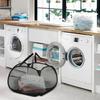 Portable Collapsible Dirty Clothes Hamper Large Capacity Ventilated Dirty Clothes Bin Mesh Foldable Laundry Hamper Storage