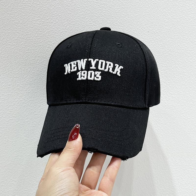 Gorra de Béisbol Bordada con Letra, Visera Curva Ajustable Protector Solar Versátil Sombrero de Camionero de Verano