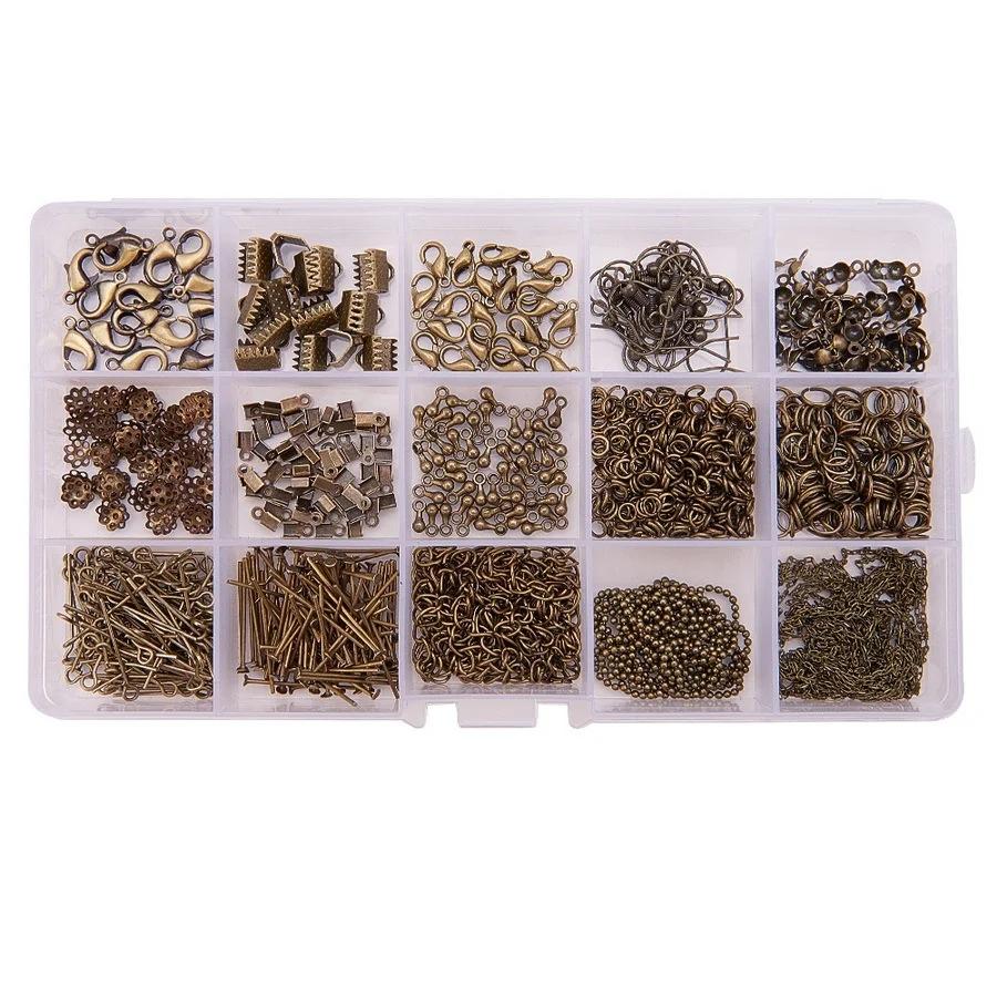 Metal Jewelry Making Kit DIY Necklace Materials Accessories Findings and Beading Wires Earring Hook Jewelry Making Supplies Kit