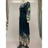 Women's Summer Printed Sexy Hollow Slim Long Sleeve Big Swing Long Dresses