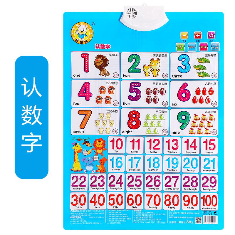 Kids Early Education Interactive Audible Wall Chart Learning Teaching Toy