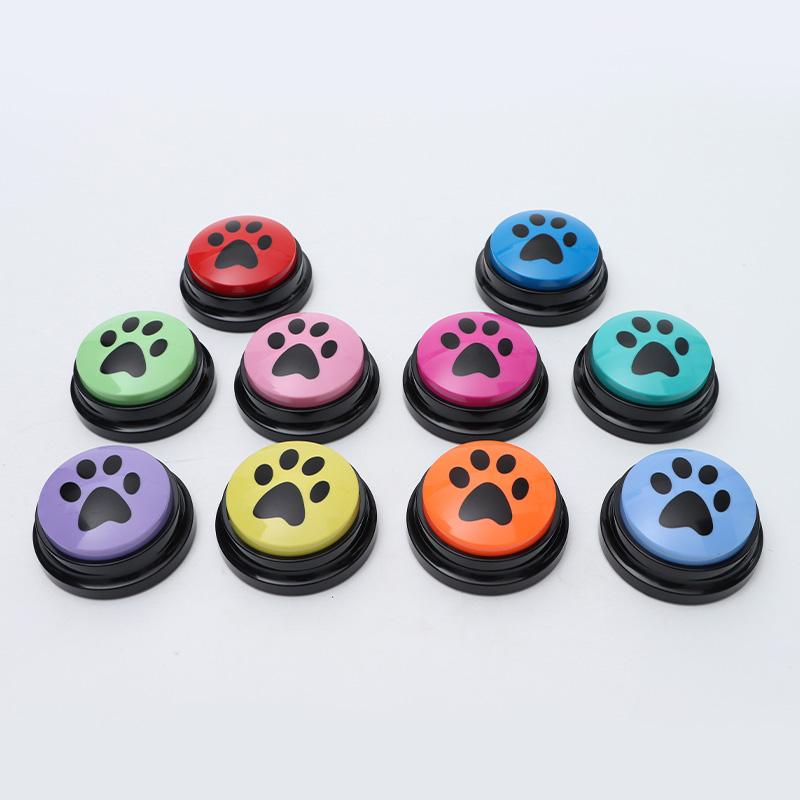 4/8/10 szt. Przycisk do szkolenia psa z funkcją nagrywania Komunikacja ze zwierzęciem Zabawki dla psa Przycisk do mówienia dla psa Uroczy wzór z nadrukiem łapy Akcesoria dla psa
