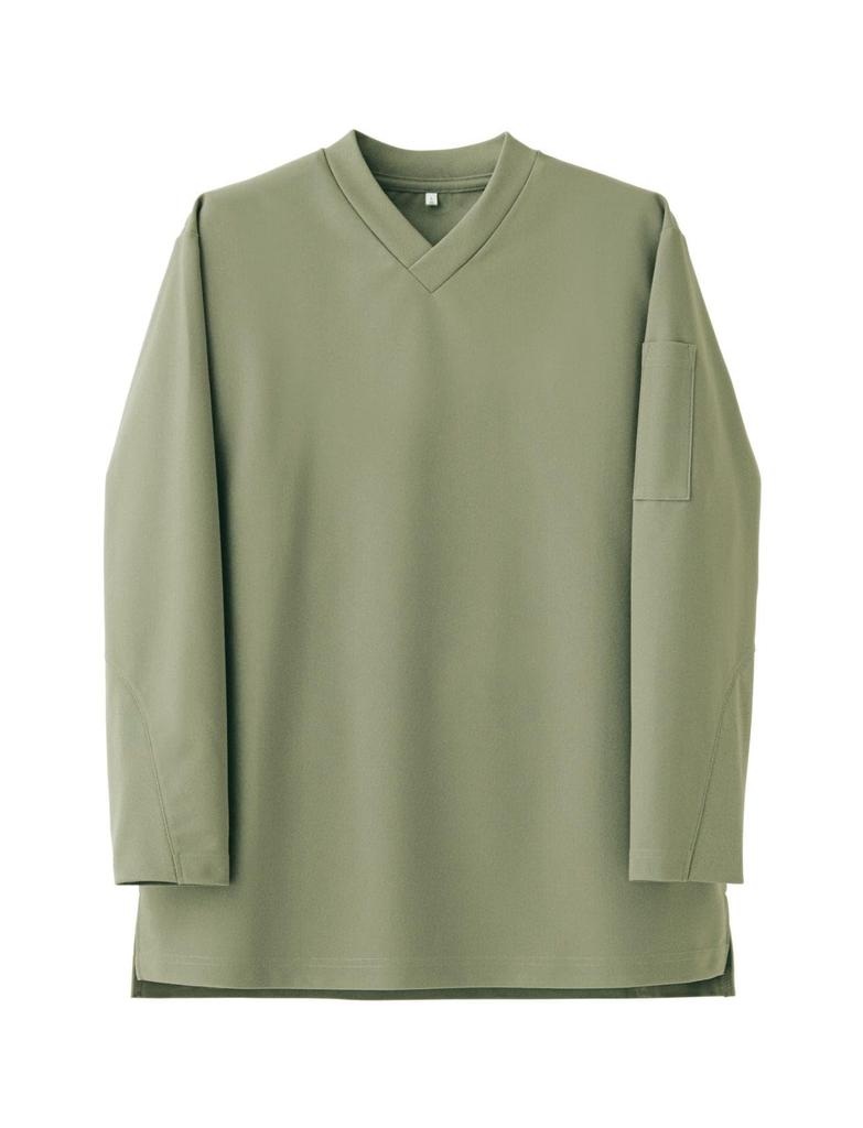 Seven Uniform CU1965-4 Moss Green Medium V-Neck Long Sleeve T-Shirt