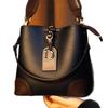 Leather versatile women's new fashion handbag large capacity shoulder oblique span bag bucket bag