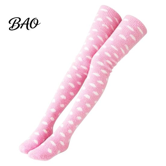 Warme Wintersocken 1 Paar Damen Oberschenkelhoch für den Winter, Verdickte Korallenfleece Bein Samt Wärmer Lange Strümpfe, Flauschige Over-the-Knee-Stiefel Mädchen