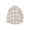 Bamboo Cotton Check Long Sleeve Shirt Unisex Shirts Beige UQ462388000