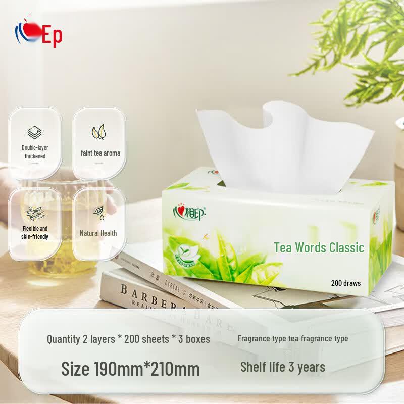 Heart-to-Heart Tea Talk 2-Ply Facial Tissues