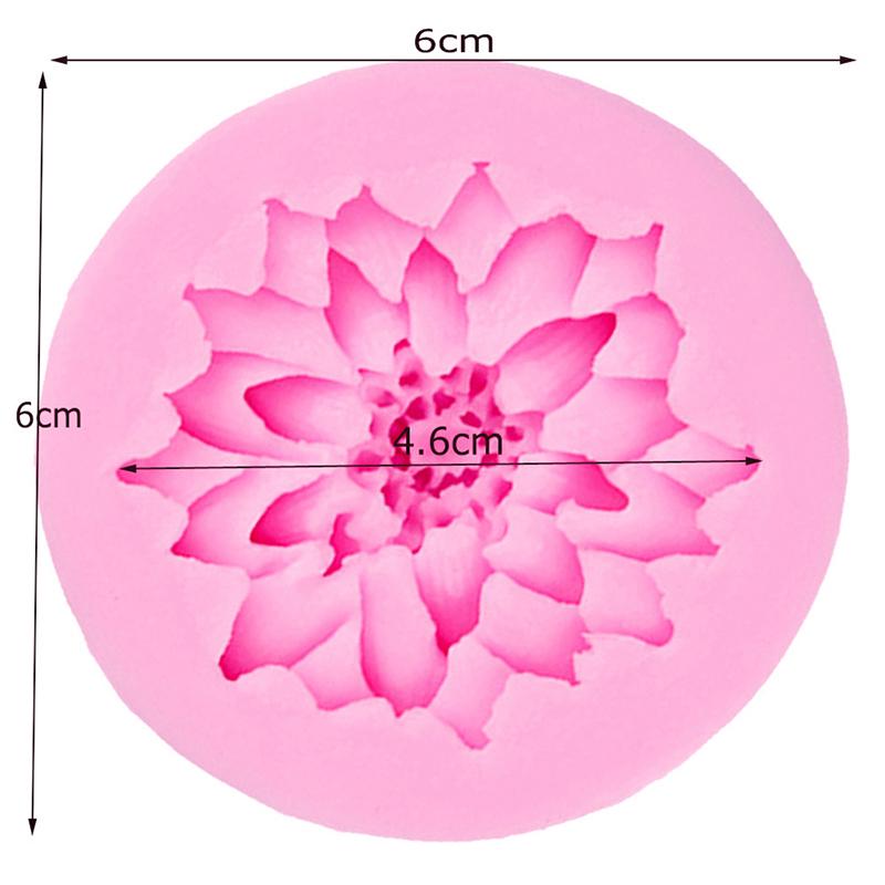 Lotosový květ silikonový fondant dortové formy Forma na čokoládu na pečení