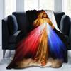 Jesus Divine Mercy Soft Plush Blanket, Flannel Blanket Throw Blanket for Living Room Bedroom Sofa Cover