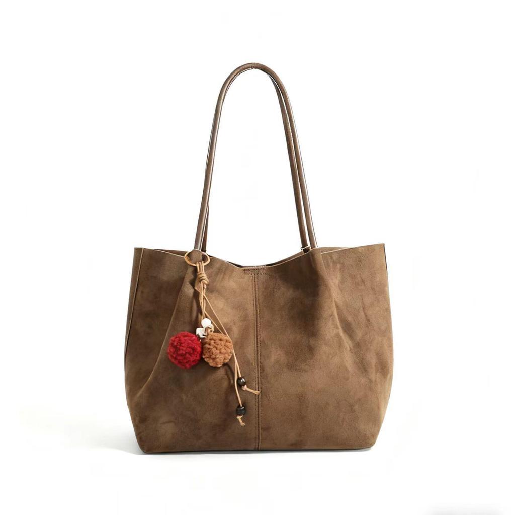 2025 Retro Large Capacity Suede Women's Shoulder Tote - Autumn/Winter Casual