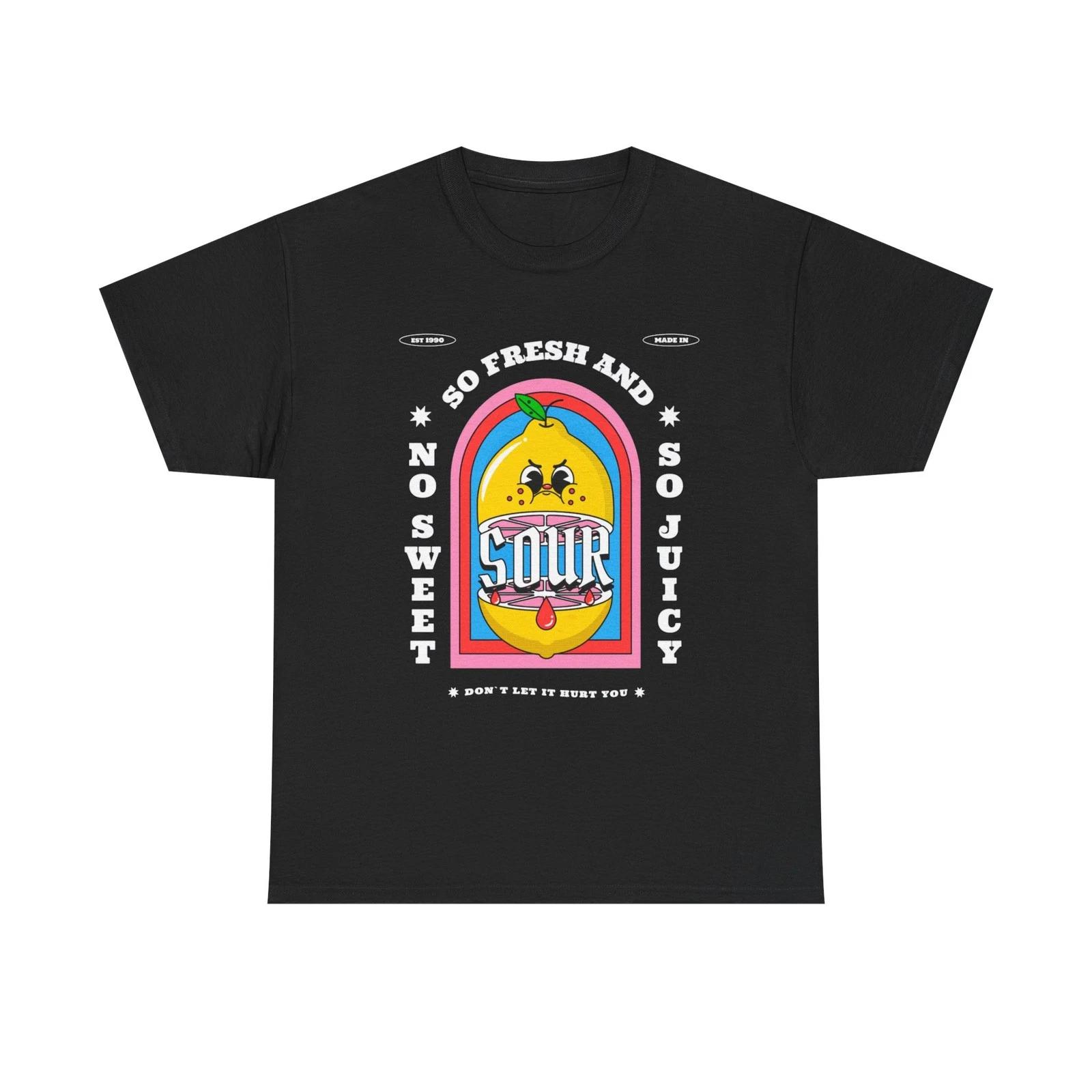 So Sour Lemons Graphic T Shirt NEW Adult Unisex Heavy Cotton Tee 2XL