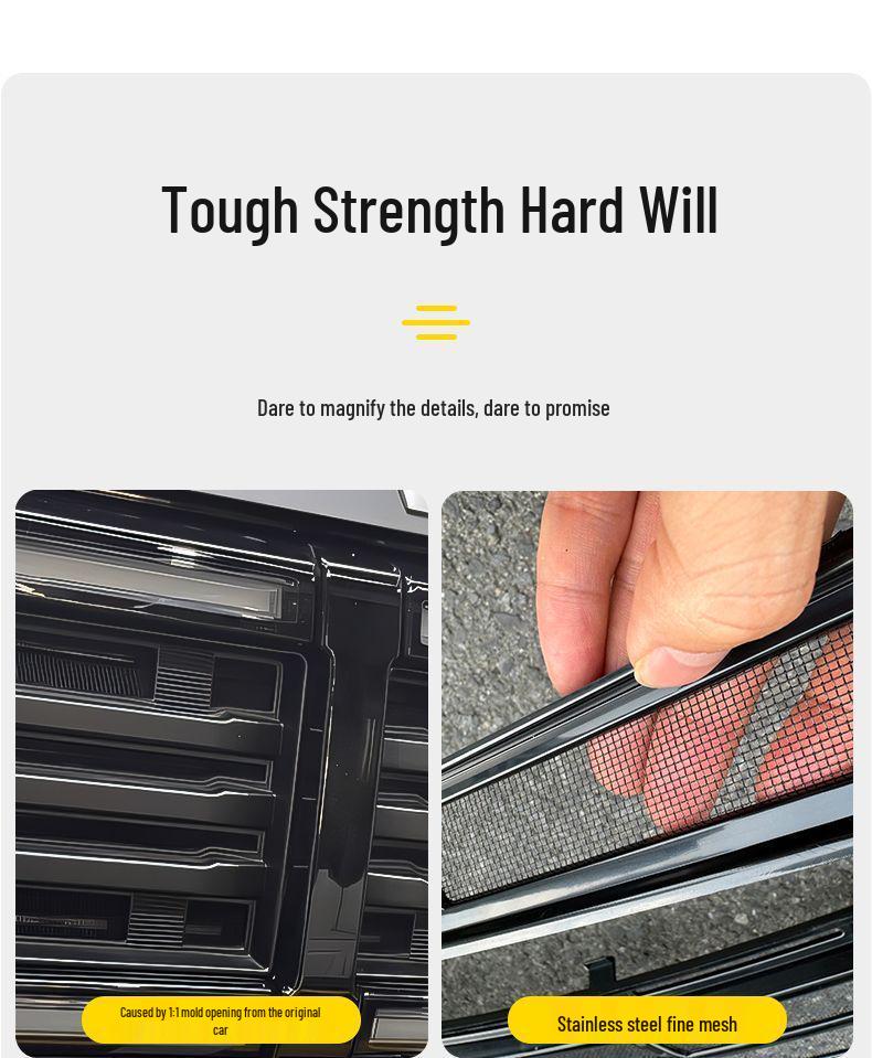 Beijing BJ40 Snap-on Mosquito Net: No-Disassembly Front Bumper Insect Barrier, Exterior Mod Accessory