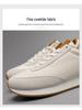 European Luxury Men's Genuine Leather Casual White Shoes - Trendy Summer Forrest Gump Style