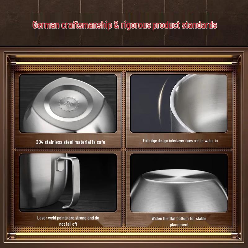 Stainless Steel Insulated Lunch Bowl with Handle