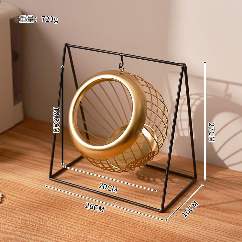 Wrought iron fruit basket can be hung shelf living room coffee table snack storage basket tabletop swing storage tray