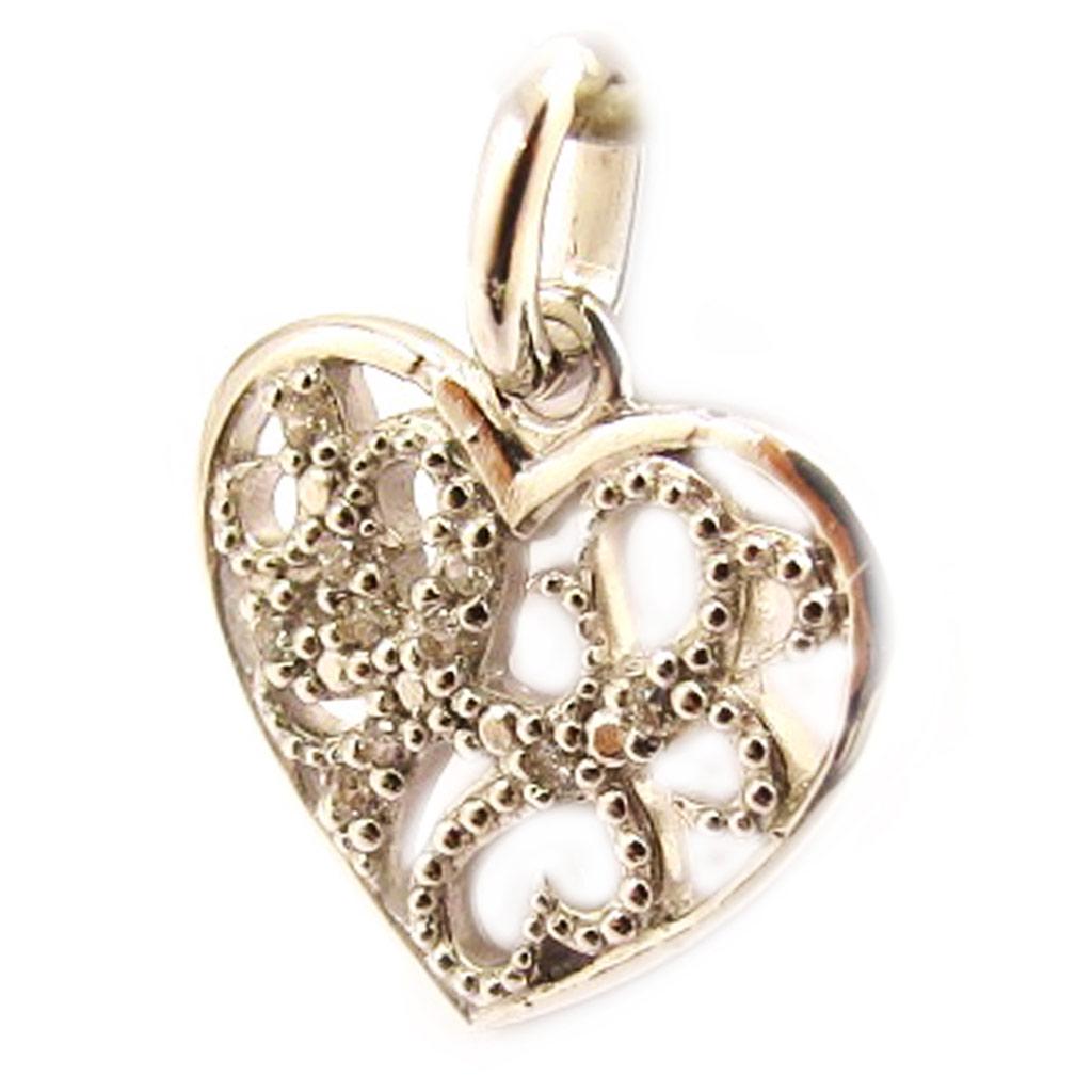 Les Trésors De Lily [L5035] - Pendentif Argent 'Love' blanc argenté (rhodié) - 17x14 mm