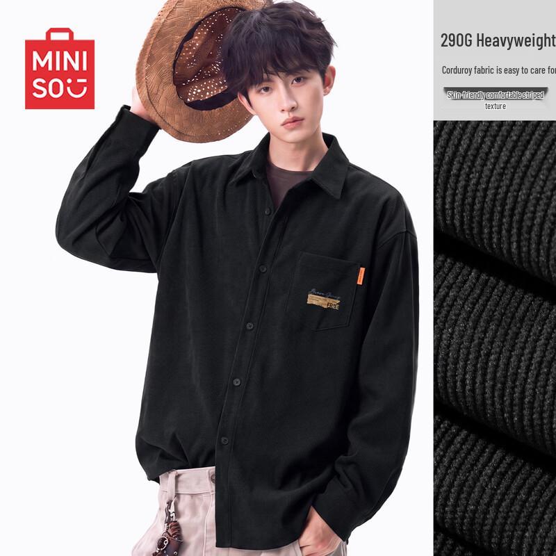 MINISO Men's Vintage Corduroy Shirt Jacket