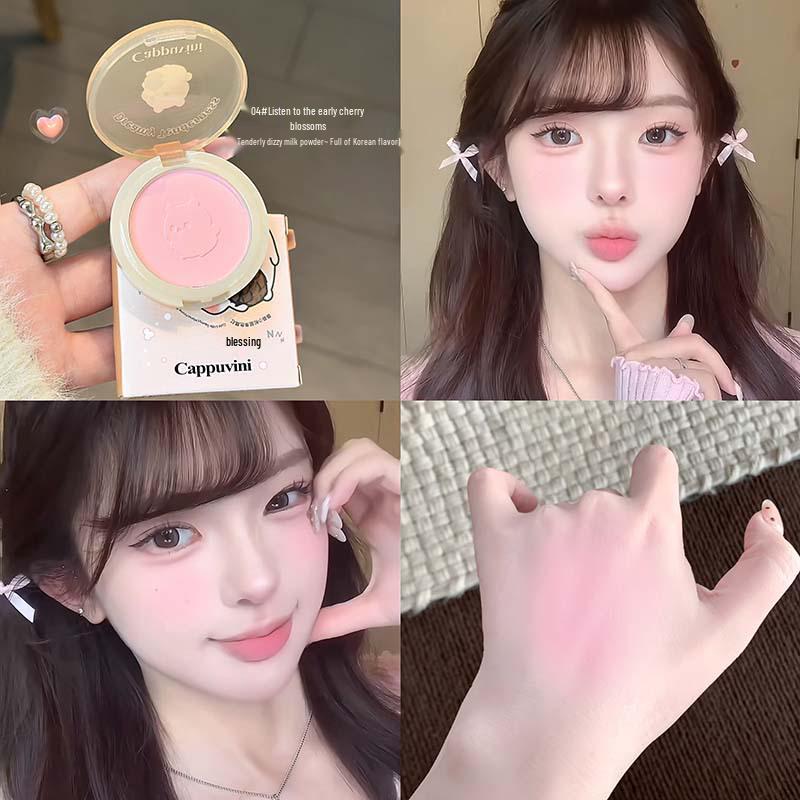 CAPPUVINI Милые Белки Натуральные Матовые Румяна - Однотонные Студенческая Вечеринка Макияж