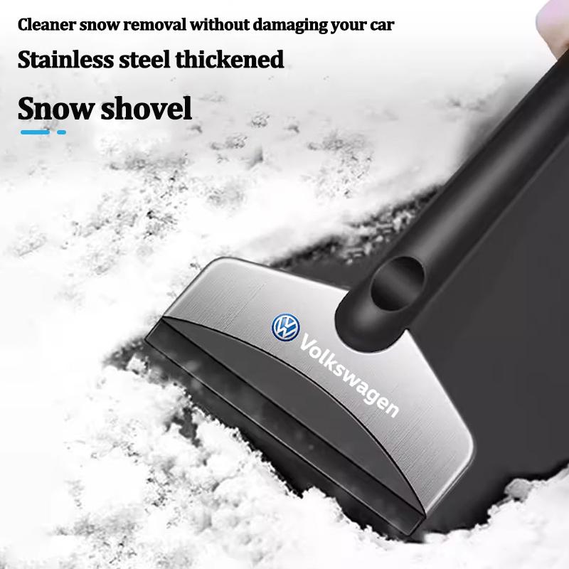 Valve Stems Caps Car Snow Shovel Window Cleaning Ice Removal Scraper Durable Tool For Volkswagen VW GTI Tiguan Passat ID3 Arteon