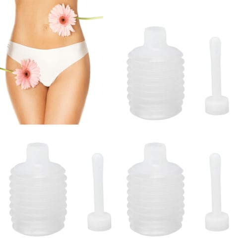 Vaginal Douche Enema Cleaner, Easy To Use, 10 Disposable Enema Bulbs, Hygienic, 200ml (White)