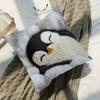 Süßer schlafender Pinguin Kissenbezug Flauschiger Plüschdruck Kissenhülle Kawaii Kinderzimmer Kinderzimmer Geschenk Dekor