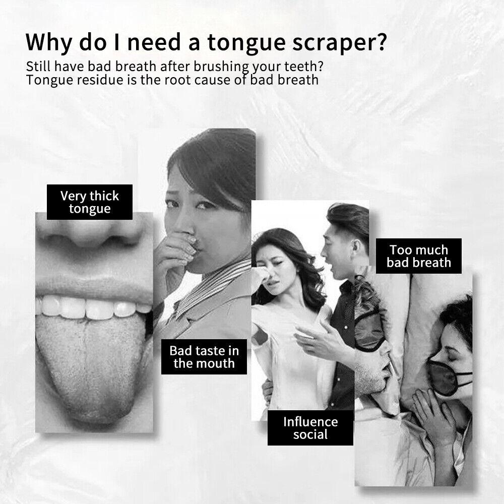 3pcs Stainless Steel Tongue Cleaners Dental Cleaning Oral Tool Hot Sale Tongue Scraper Men