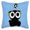 Cartoon luo xiaohei cat Pillow Covers Cartoon Sofa Decorative Home Double-sided Printing Short Plush Cute Cushion Cover