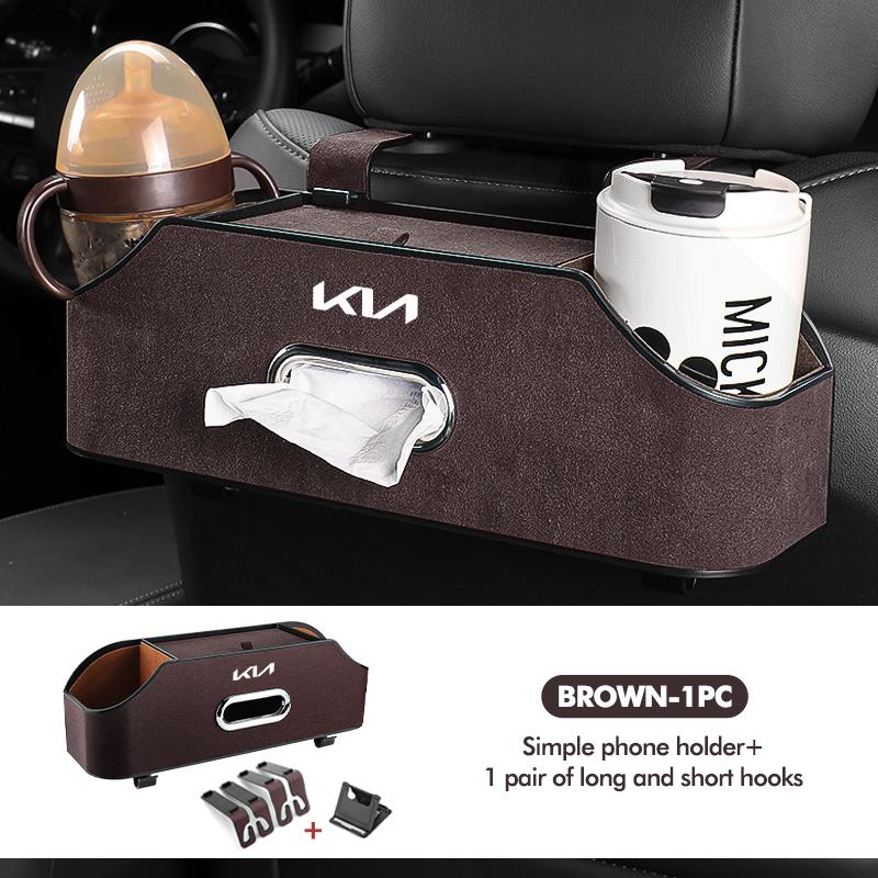 Car Seat Organizer Multi-Pocket Travel Drinks Holder Auto Decorative Accessories For KIA Stinger Optima Cerato Soul Venga Forte Dmjp20