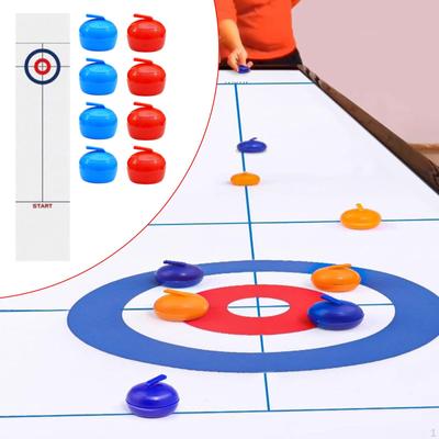 Kompaktes Curling-Brettspiel, tragbare Mini-Tischspiele für Familie, Schule, Reisen