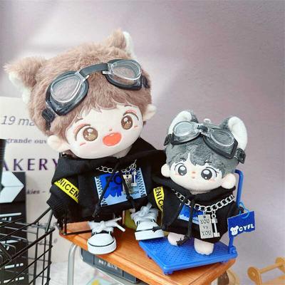 Cute Idol Doll Clothes, Flying Protective Goggles Set, Plush Doll Clothes, DIY Changing Clothes, Games for Girls, 10 Cm, 20cm
