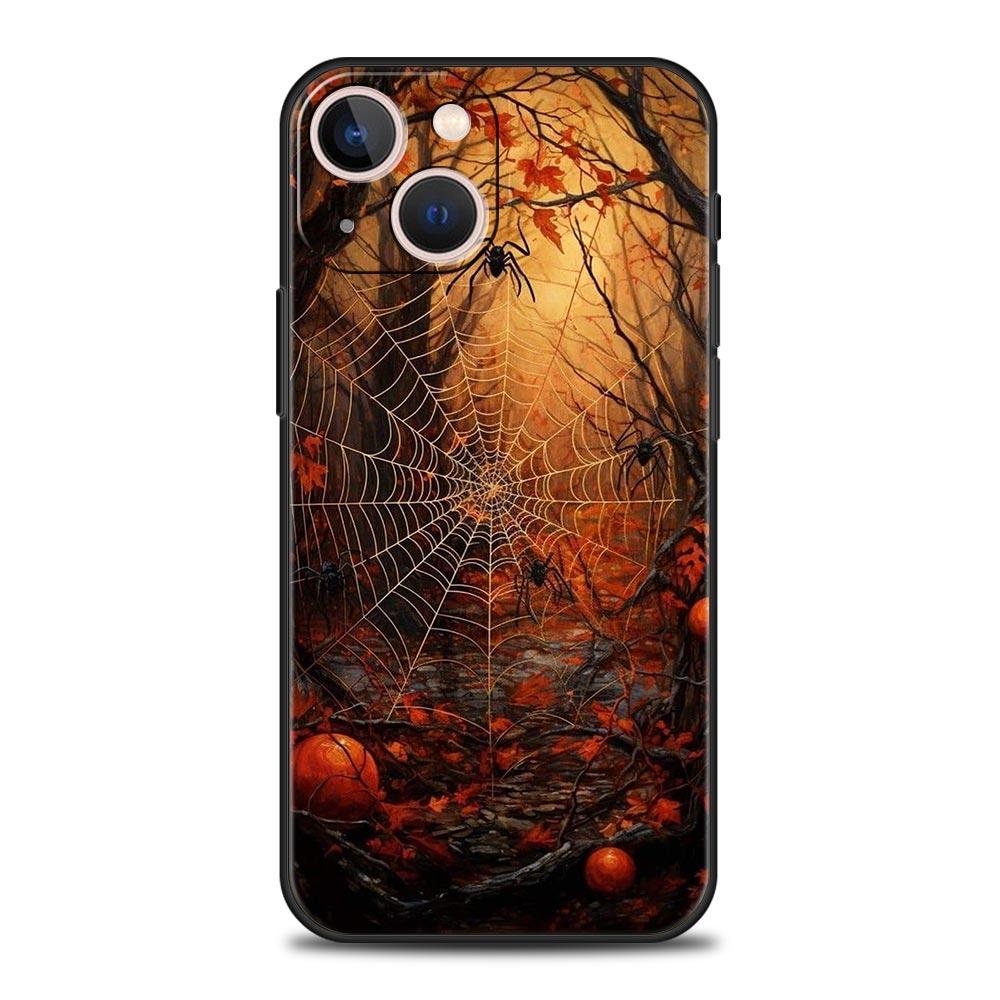 Spider Web Phone Case Cover for iPhone 17 16 15 14 13 12 11 Pro Max 17 Air Plus Shockproof Soft TPU Shell Fundas Capas Coque Bag