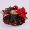 Stable Christmas Wreath Candle Holder Safety Flower Aromatherapy Candlestick  Living Room