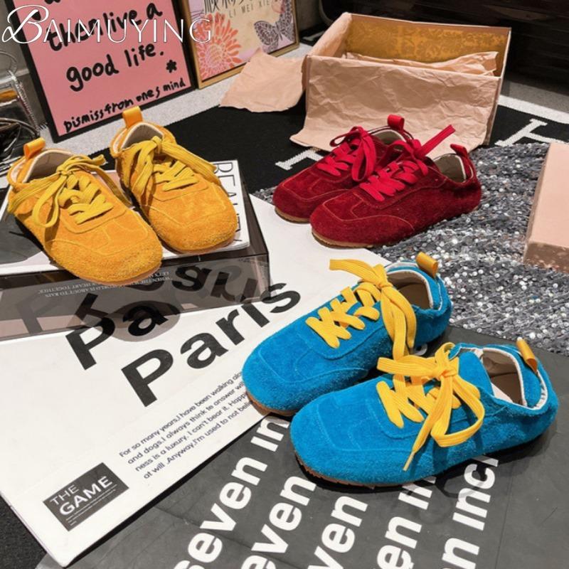 Fashion Flats Sport Shoes Casual Sneakers Woman Summer Loafers 2025 Trend Lace-Up Running Shoes Comfort Hiking Designer Zapatos De Mujer