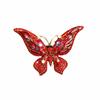 Styl Retro Broszka Motyl Kolorowy Kryształ Wykwintny Wzór Broszka z Diamentami Metalowy Owad Luksusowa Wielokolorowa Broszka Kryształowa