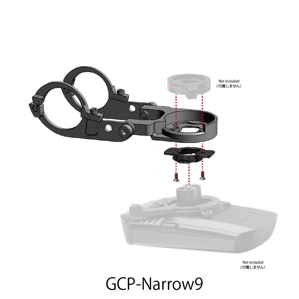 RecMount Garmin Charge Power Pack Mount Narrow Compatible with Edge and Expansion Packs for Handlebar Clamp Diameter (Double-Handed Type) 1030/830/530