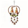 Santa Claus Christmas Wind Chime Home Decor Elk Metal Wind Chime Acrylic 2D Flat Christmas Hanging Ornament Window