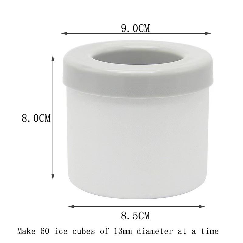 

Відерце для льоду Форма для кубиків льоду Лоток для харчових продуктів Швидко заморозьте силіконовий льодогенератор Креативний дизайн Відерце для льоду Прилад для приготування віскі сірий