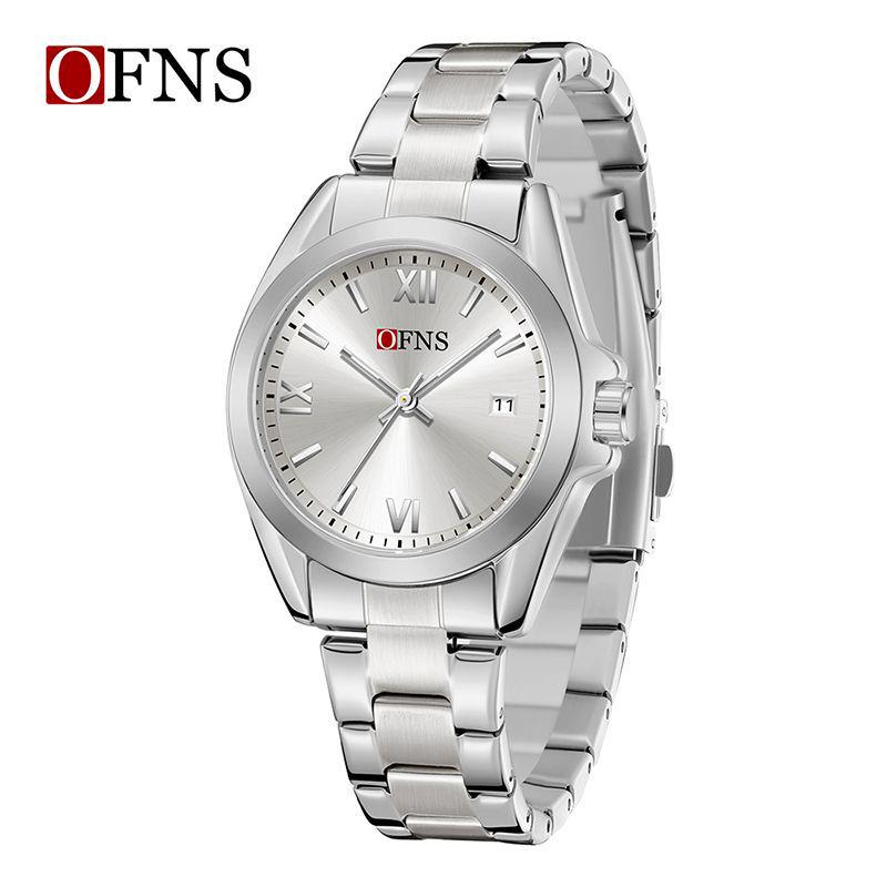 European Empress Dowager Roman Quartz Ladies' Wristwatch - Waterproof, Steel Band, Elegant Sun Pattern Design