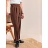 Lässige High-Waist-Hose Herren Frühling und Herbst Neapel Business Faltenhose Gentleman Unifarben Paris-Knopf Gerade geschnittene Hose