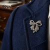 Alloy Brooch Pin Sparkling Rhinestone Bow Brooch Mini Bowknot Shaped Lapel Shape Jewelry Pin Clothing Accessory for Women Girls Minimalist Metal